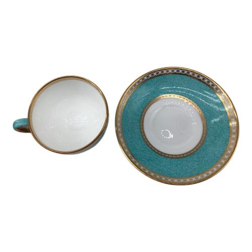 Wedgwood (ウェッジウッド) カップ&ソーサー 黒壺 ユーランダー・パウダーターコイズ
