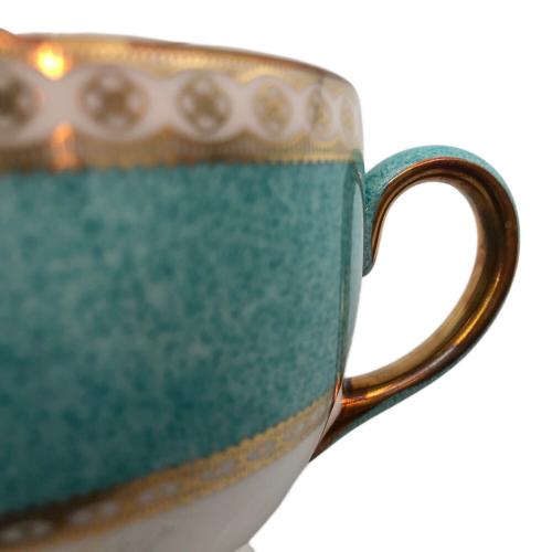 Wedgwood (ウェッジウッド) カップ&ソーサー 黒壺 ユーランダー・パウダーターコイズ