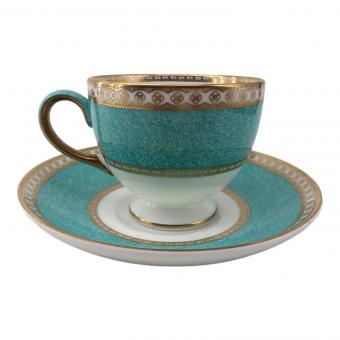 Wedgwood (ウェッジウッド) カップ&ソーサー 黒壺 ユーランダー・パウダーターコイズ