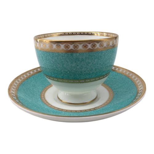Wedgwood (ウェッジウッド) カップ&ソーサー 黒壺 ユーランダー・パウダーターコイズ