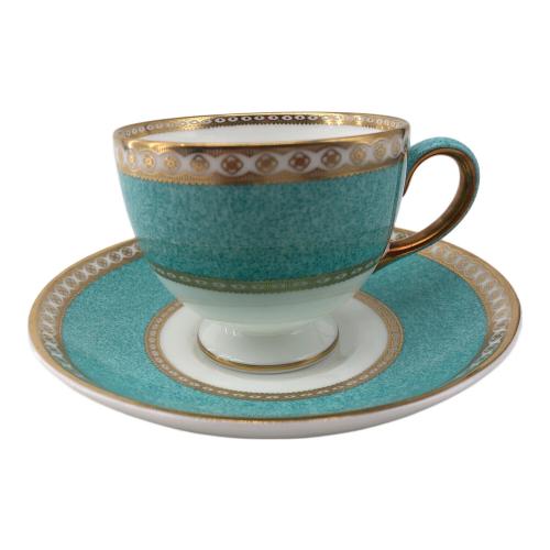 Wedgwood (ウェッジウッド) カップ&ソーサー 黒壺 ユーランダー・パウダーターコイズ