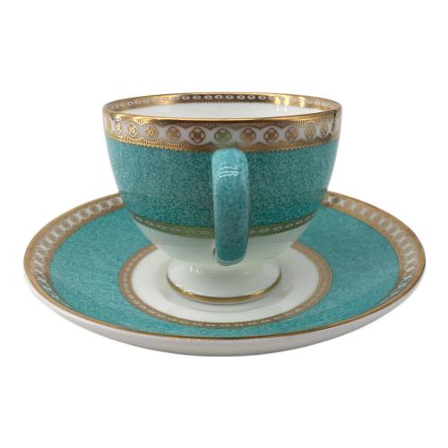 Wedgwood (ウェッジウッド) カップ&ソーサー 黒壺 ユーランダー・パウダーターコイズ