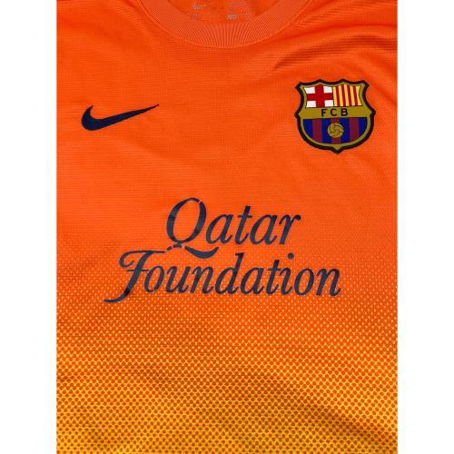 NIKE (ナイキ) サッカーユニフォーム 478326-815 FCバルセロナ 12/13 ユニフォーム アウェイ メンズ SIZE L オレンジ×イエロー