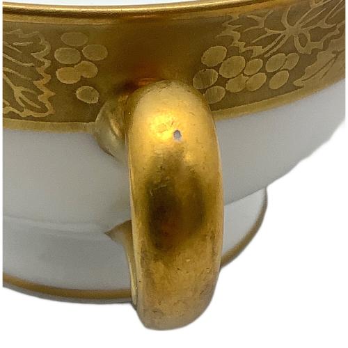 大倉陶園 (オオクラトウエン) カップ&ソーサー ＊金縁塗装剥げ