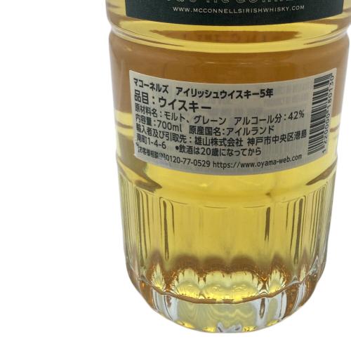 マコーネルズ アイリッシュウイスキー 5年 700ml