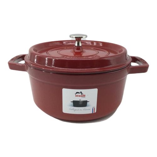 Staub (ストウブ) 両手鍋 40509-825 22cm 2.6L ピコ・ココット ラウンドチェリー