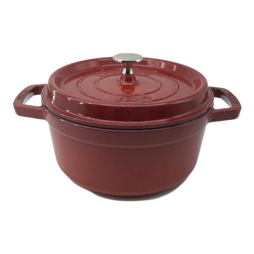 Staub (ストウブ) 両手鍋 40509-825 22cm 2.6L ピコ・ココット ラウンドチェリー