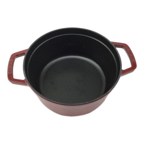 Staub (ストウブ) 両手鍋 40509-825 22cm 2.6L ピコ・ココット ラウンドチェリー