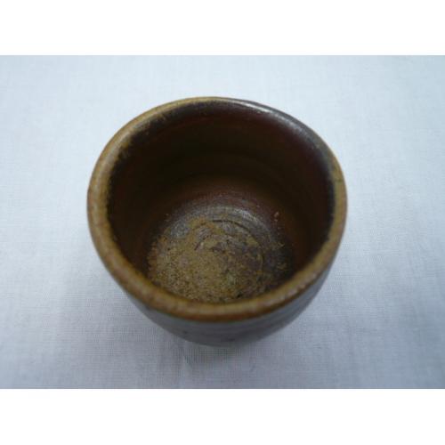 備前焼 (ビゼンヤキ) ぐい呑み 未使用品 伊勢崎満 重要無形文化財