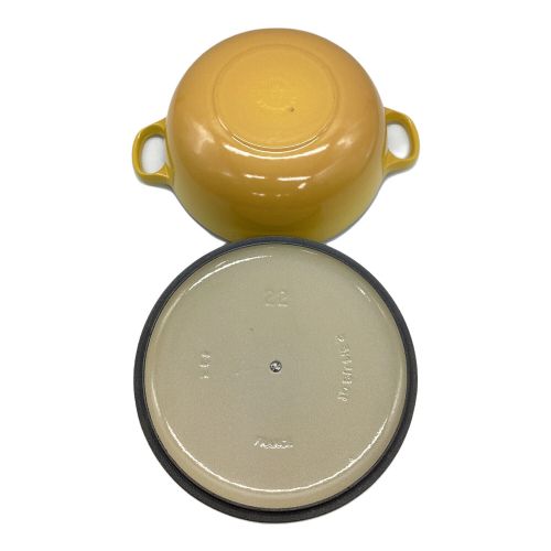 LE CREUSET (ルクルーゼ) ココットロンド イエロー 18cm