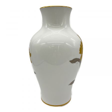 大倉陶園 (オオクラトウエン) 花瓶 ホワイト 金蝕葡萄 金銀彩 約36cm