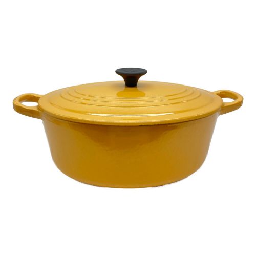 LE CREUSET (ルクルーゼ) 両手鍋 イエロー 25cm