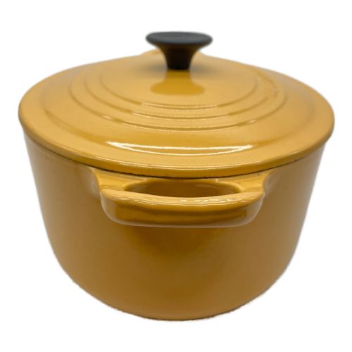 LE CREUSET (ルクルーゼ) 両手鍋 イエロー 25cm