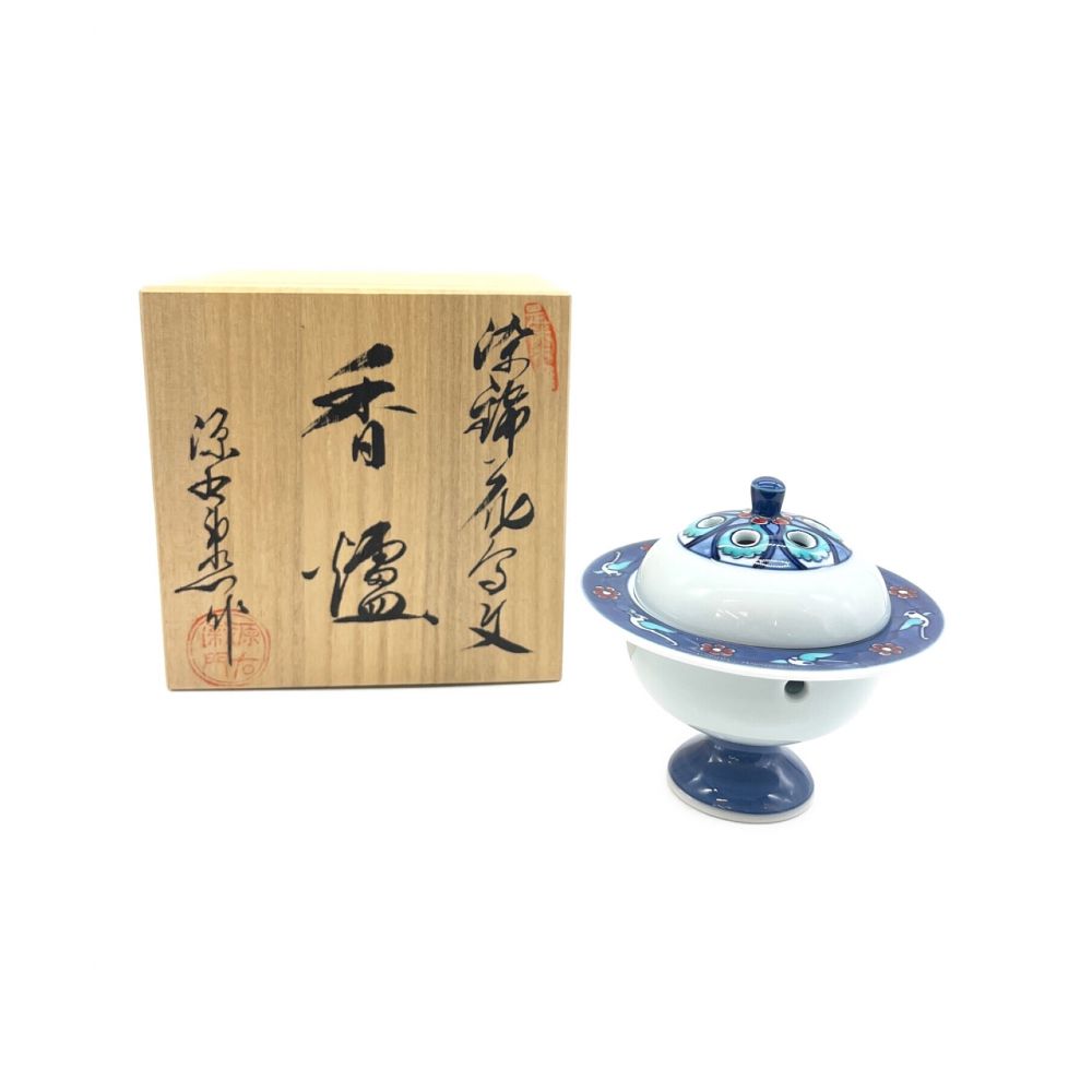 源右衛門 窯 香炉 染錦花鳥文 ☆新品☆希少☆ - キッチン/食器