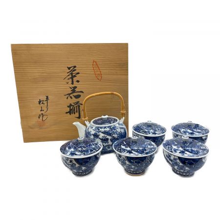 三川内焼 (ミカワチヤキ) 茶器揃え 平戸松山窯 急須1・湯呑み5セット