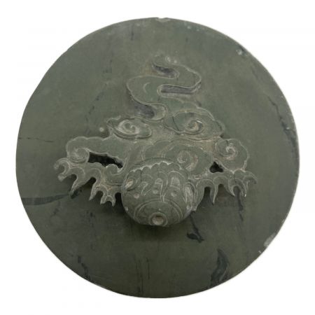 硯 彫刻 龍 天然石 中国書道具