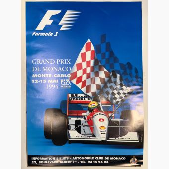 ポスター F1 モアコグランプリ1994 アイルトン・セナ 額装