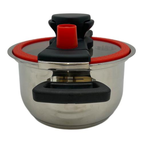 MEYER (マイヤー) 両手鍋 18cm 2.5L レッド KAT-2.5RD クイッカークッキング