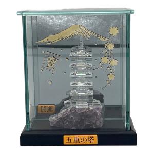 甲州水晶（山梨） 五重の塔 オブジェ置物