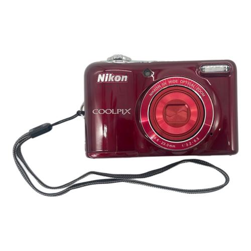 Nikon (ニコン) コンパクトデジタルカメラ レッド COOLPIX L32 2048万画素 乾電池 21012492