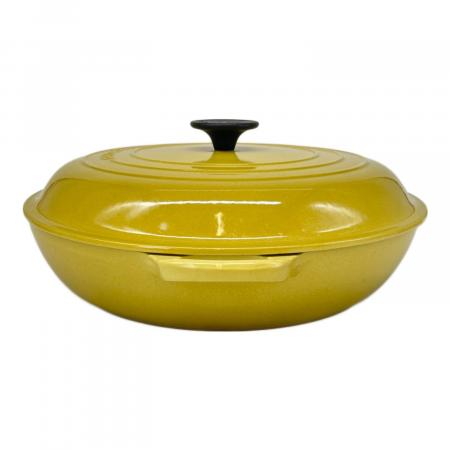 LE CREUSET (ルクルーゼ) 両手鍋 30cm イエロー ビュッフェ
