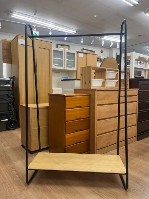 IDEE (イデー) ハンガーラック ナチュラル×ブラック 333 ラック付き