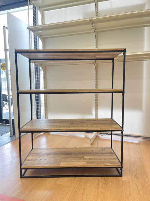 ベガコーポレーション オープンラック ナチュラル×ブラック カーセロ90 4段