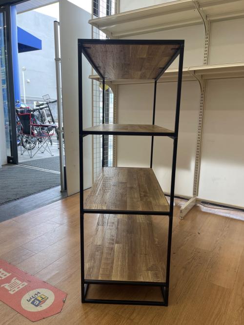 ベガコーポレーション オープンラック ナチュラル×ブラック カーセロ90 4段