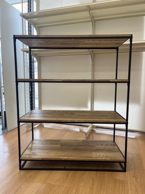 ベガコーポレーション オープンラック ナチュラル×ブラック カーセロ90 4段