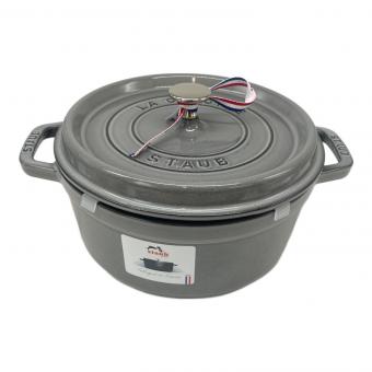 Staub (ストウブ) 鍋 グレー 40500-246 ピコ・ココット  ラウンド 24cm