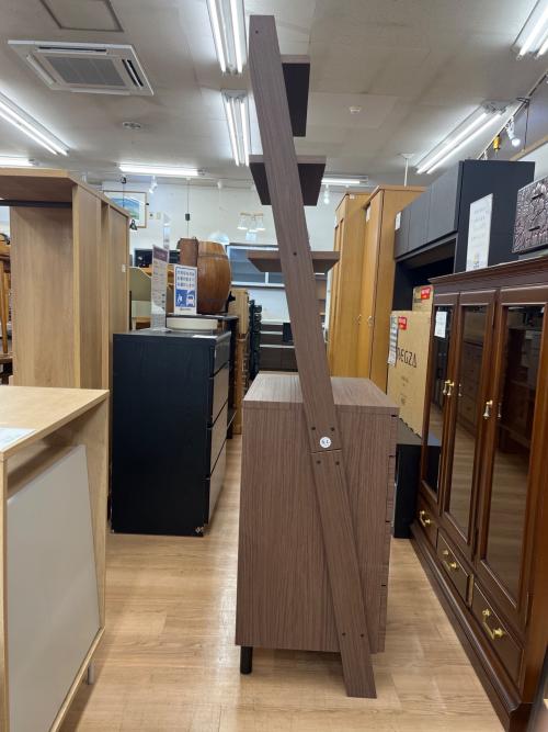 チェストラック ブラウン 87 3棚 4段引き出し エトナ 60