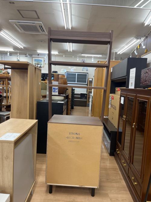 チェストラック ブラウン 87 3棚 4段引き出し エトナ 60