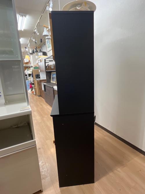 MOMO natural (モモナチュラル) レンジボード ナチュラル×ブラック 135 2枚扉 HOLM