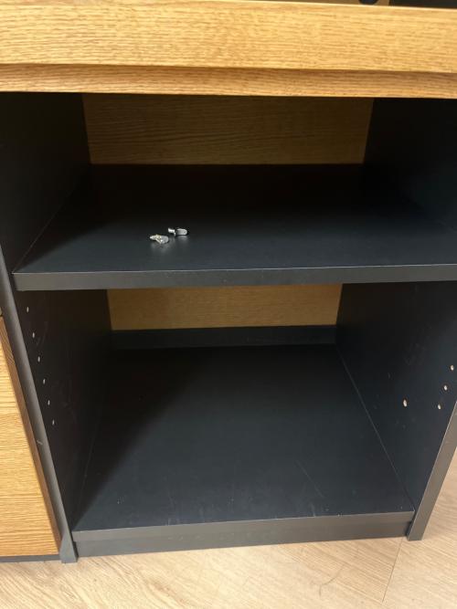 MOMO natural (モモナチュラル) レンジボード ナチュラル×ブラック 135 2枚扉 HOLM