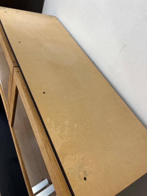 MOMO natural (モモナチュラル) レンジボード ナチュラル×ブラック 135 2枚扉 HOLM