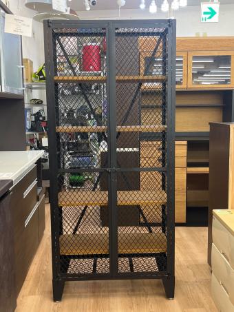 Knot antiques (ノットアンティークス) キャビネット ブラウン×ブラック 135 2枚扉 カーゴ