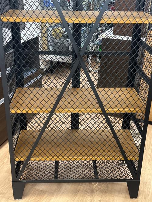 Knot antiques (ノットアンティークス) キャビネット ブラウン×ブラック 135 2枚扉 カーゴ