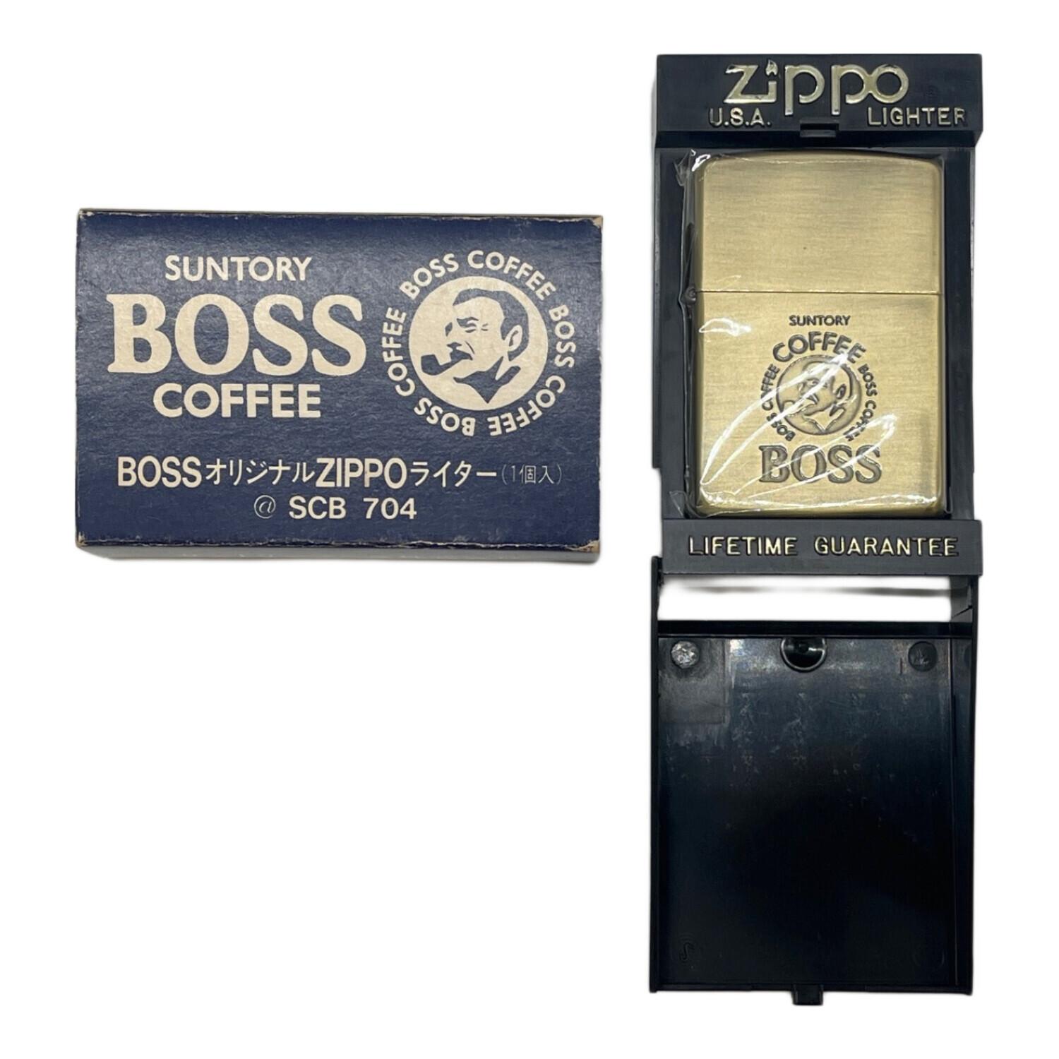 ZIPPO ジッポー ×BOSS COFFEE ライター ゴールド ■■ ☆ djc0 メンズ 未使用展示品 ZIPPO ジッポー ライター COFFEE BOSS