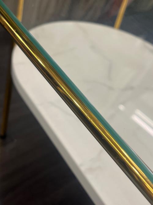 Franc franc (フランフラン) ローテーブル ホワイト 194 ガラス天板 レガート