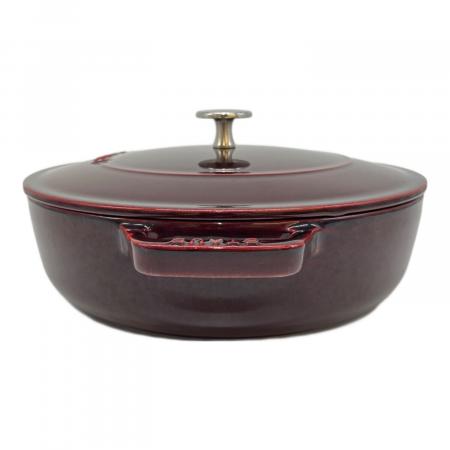 Staub (ストウブ) 両手鍋 横25sm 、高さ7cm ワインレッド｜トレファク