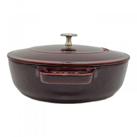 Staub (ストウブ) 両手鍋 横25sm 、高さ7cm ワインレッド｜トレファク