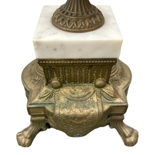 Lancini 置時計＆キャンドルスタンド 大理石 イタリア製