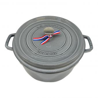 Staub (ストウブ) ピコ ココット ラウンド 26cm スチーマーセット ベタツキ有 1004358/40510-605-0