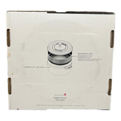 Staub (ストウブ) ピコ ココット ラウンド 26cm スチーマーセット ベタツキ有 1004358/40510-605-0