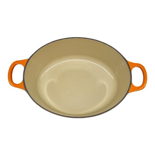 LE CREUSET (ルクルーゼ) 両手鍋 25CM オレンジ ココット・オーバル