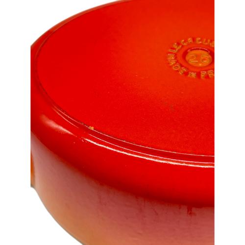 LE CREUSET (ルクルーゼ) 両手鍋 25CM オレンジ ココット・オーバル
