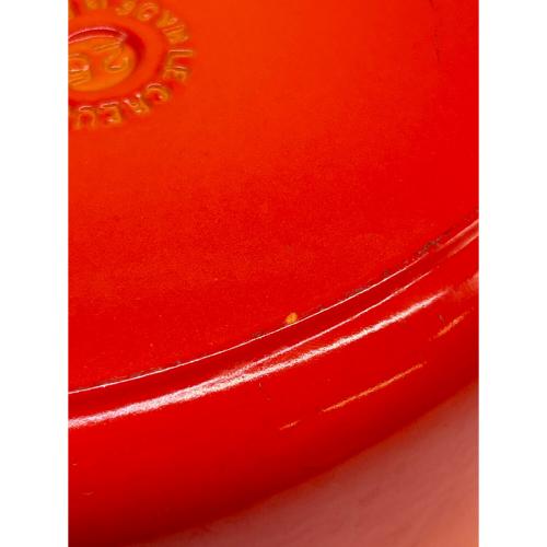 LE CREUSET (ルクルーゼ) 両手鍋 25CM オレンジ ココット・オーバル