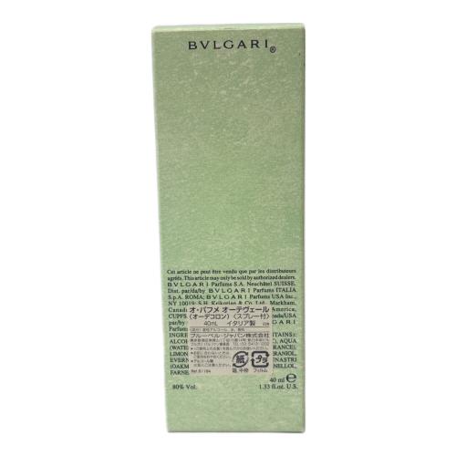 BVLGARI (ブルガリ) オーデコロン 40ml 残量80%-99% オ・パフメ オーテヴェール