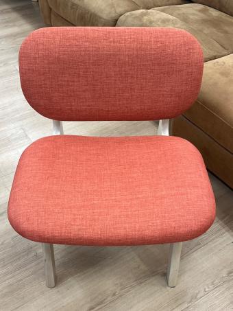 ニトリ イス レッド×ナチュラル 1Pチェア リラックス