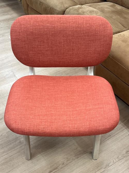 ニトリ イス レッド×ナチュラル 1Pチェア リラックス